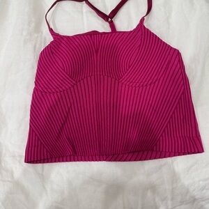 lululemon Sonic Pink Corset Sports Bra